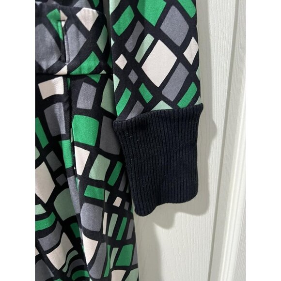 DIANE von FURSTENBERG "Zerlina" BLACK KNIT COLLAR & CUFF DETAIL WRAP DRESS,Sz 8 - Picture 10 of 10
